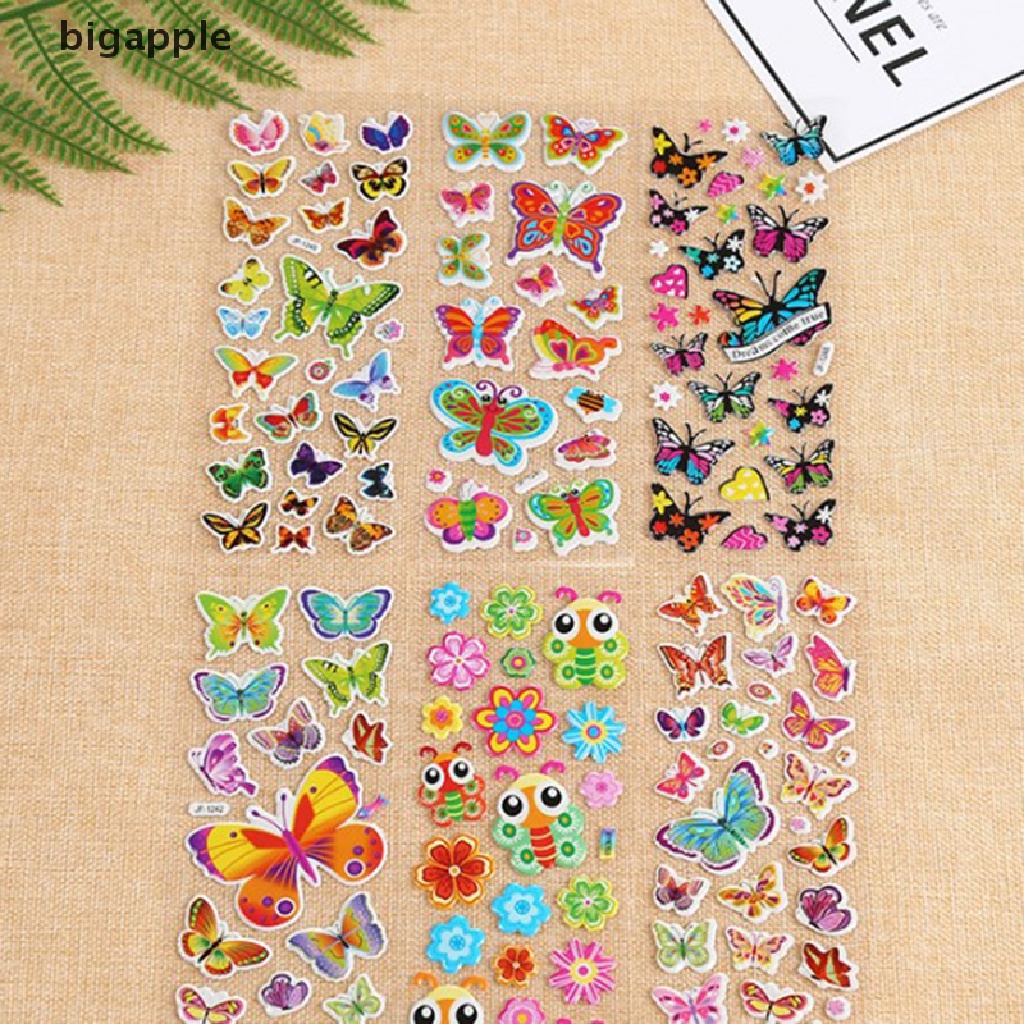 Set 10 Miếng Dán Họa Tiết Hoạt Hình 3D Trang Trí Sổ Tay Cho Bé Trai