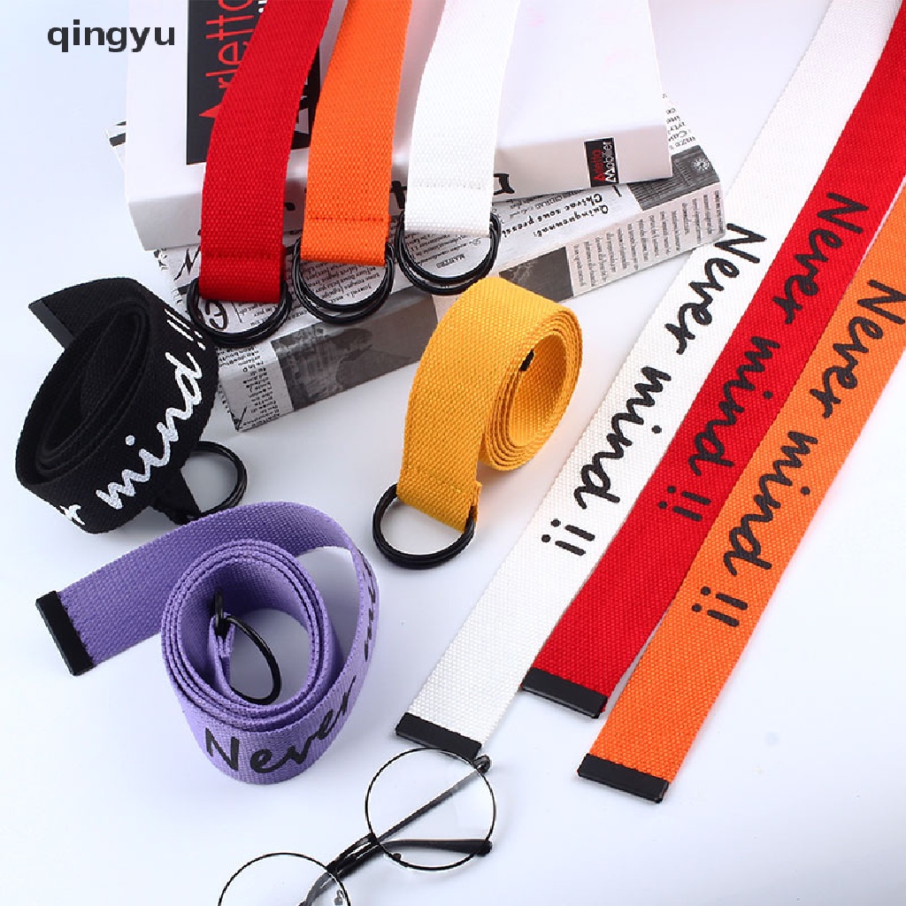 Thắt Lưng Dài 130cm Bằng Vải Bạt Màu Trơn Có Khóa Cài Thời Trang Cho Nam &amp; Nữ