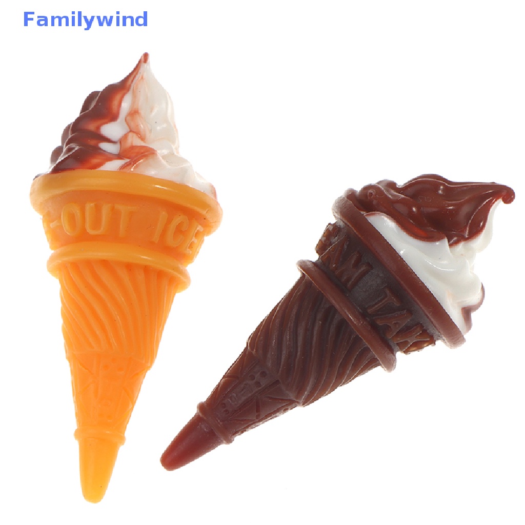 Set 2 Cây Kem Mini Trang Trí Nhà Búp Bê Tỉ Lệ 1: 12