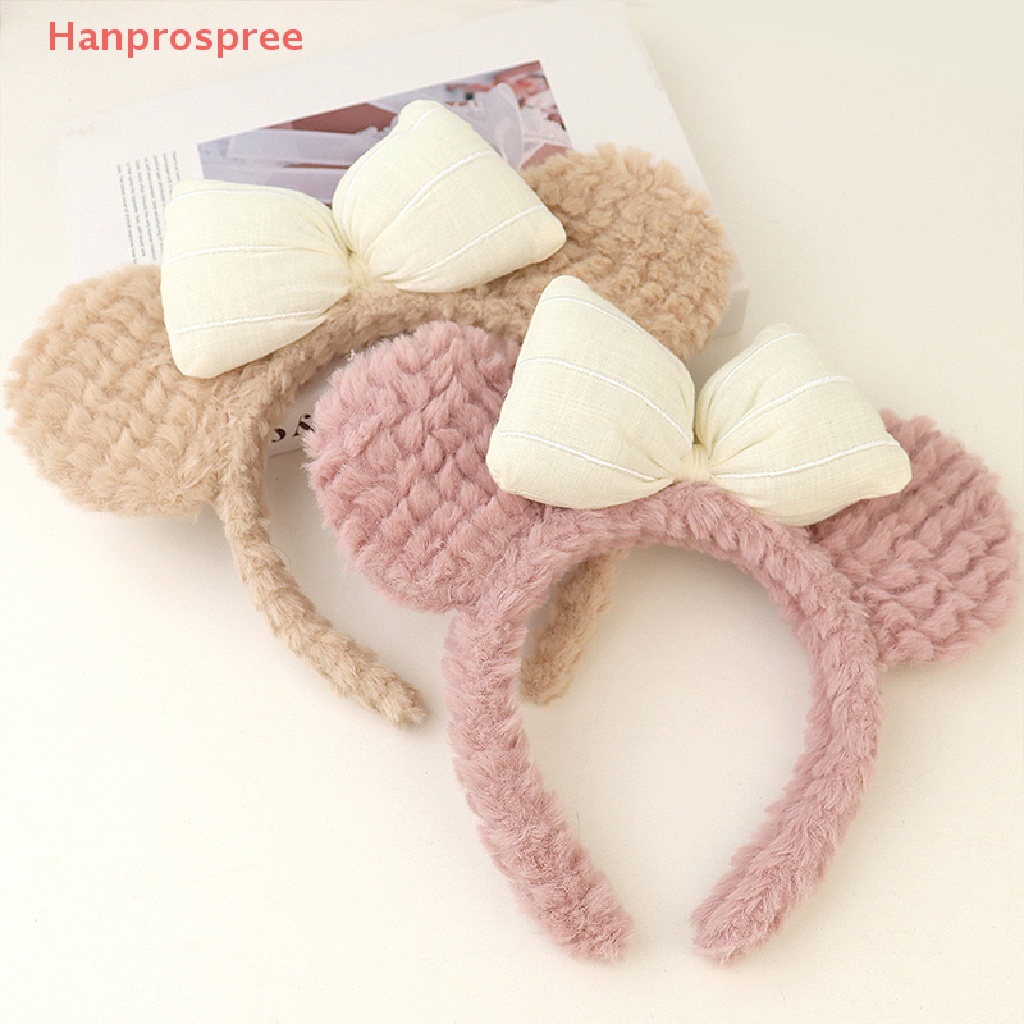 Băng Đô Cài Tóc Hình Tai Gấu Bằng Lông Nhung Đơn Giản Thời Trang Dành Cho Nữ