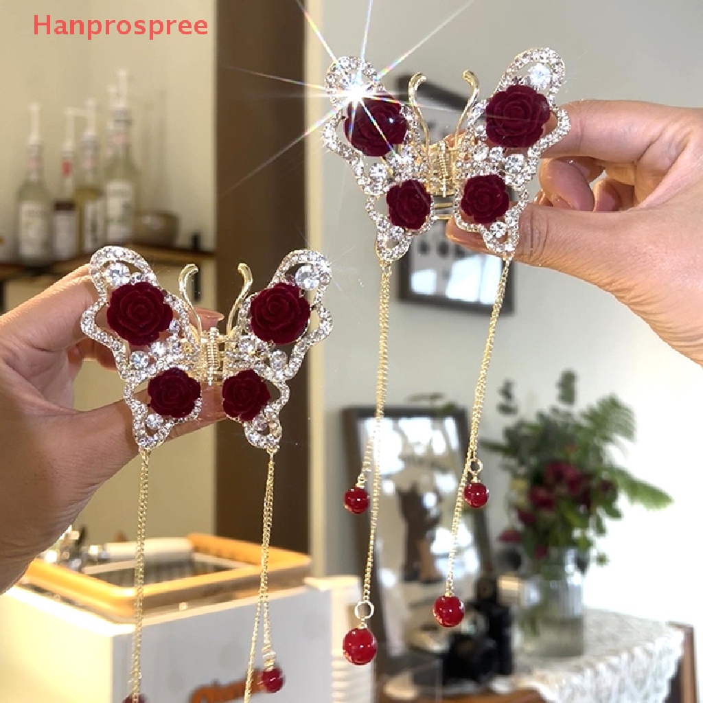 Kẹp Tóc Hình Cá Mập Đính Đá Phối Tua Rua Thời Trang Cho Nữ