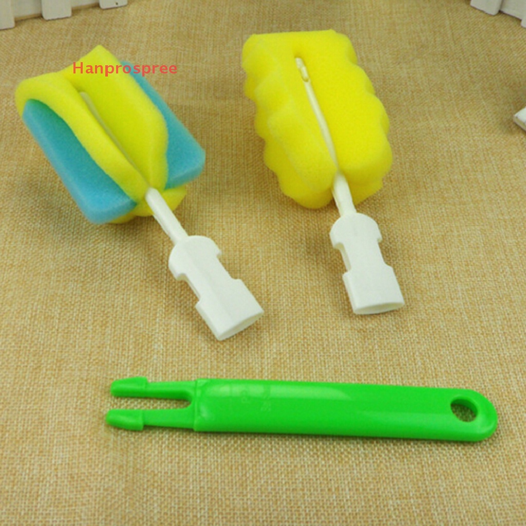 Set 4 Cọ Xốp Vệ Sinh Bình Sữa Em Bé Tiện Dụng