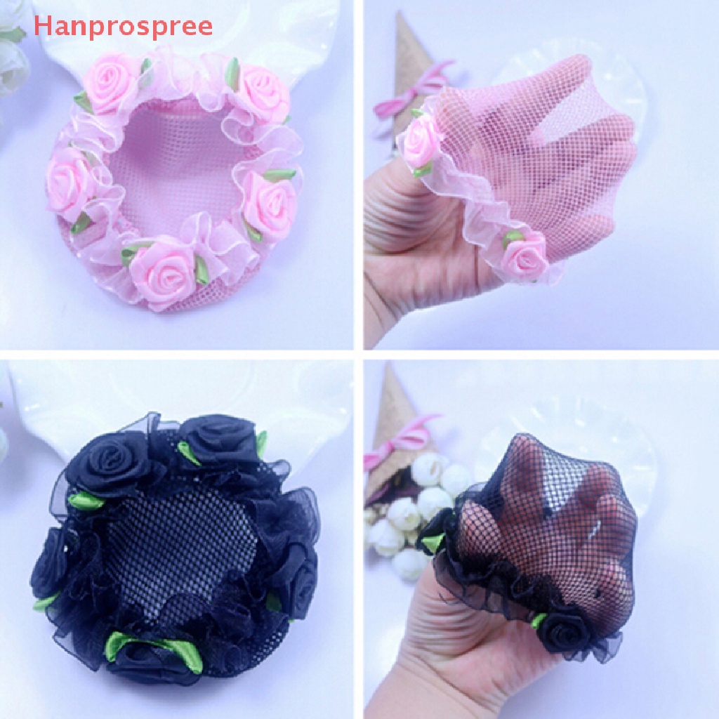 Hanprospree &gt; Dây Buộc Tóc Lưới Đính Hoa Dễ Thương Cho Bé Gái