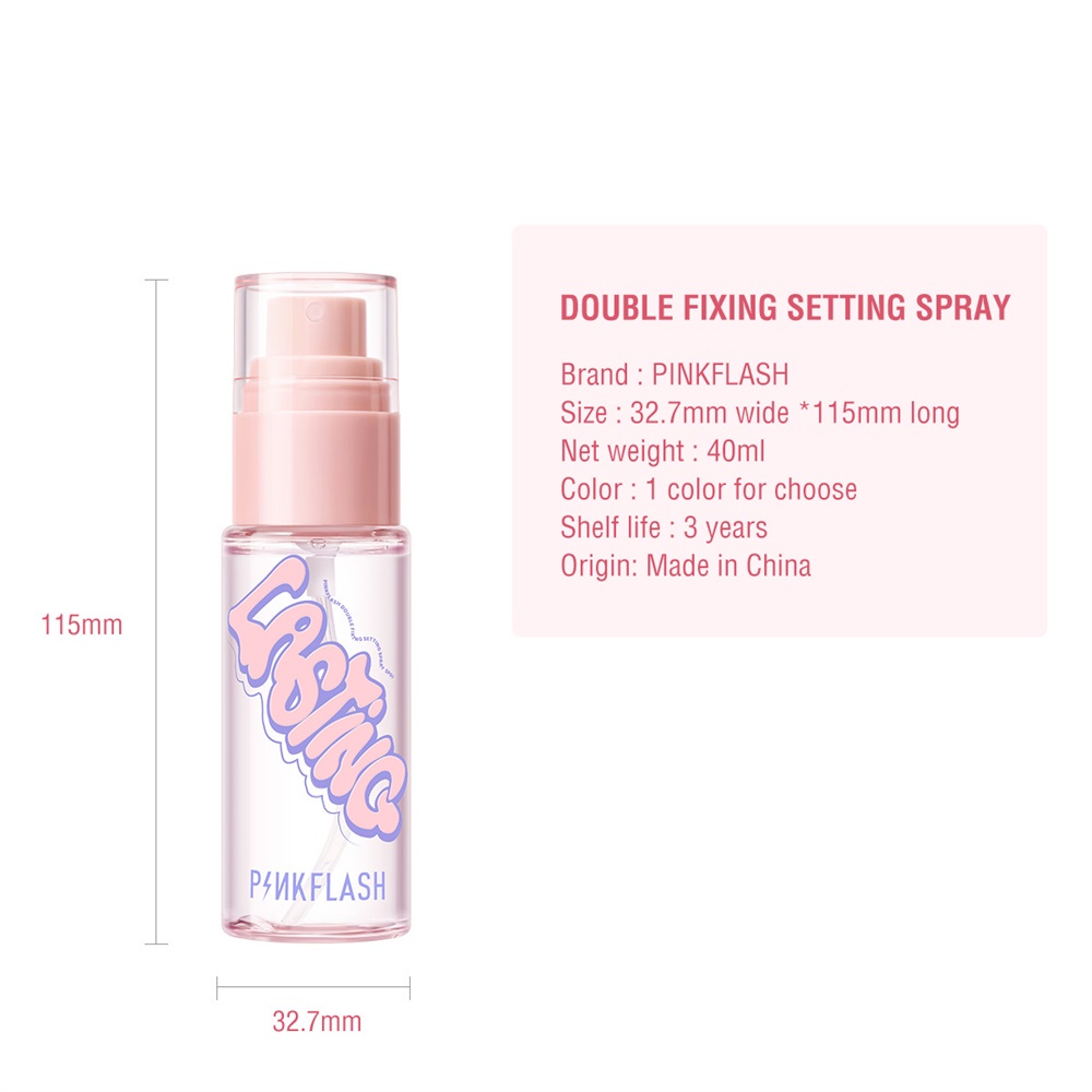 Xịt khoáng trang điểm PINKFLASH 40ML dưỡng ẩm kiềm dầu lâu trôi chống thấm nước