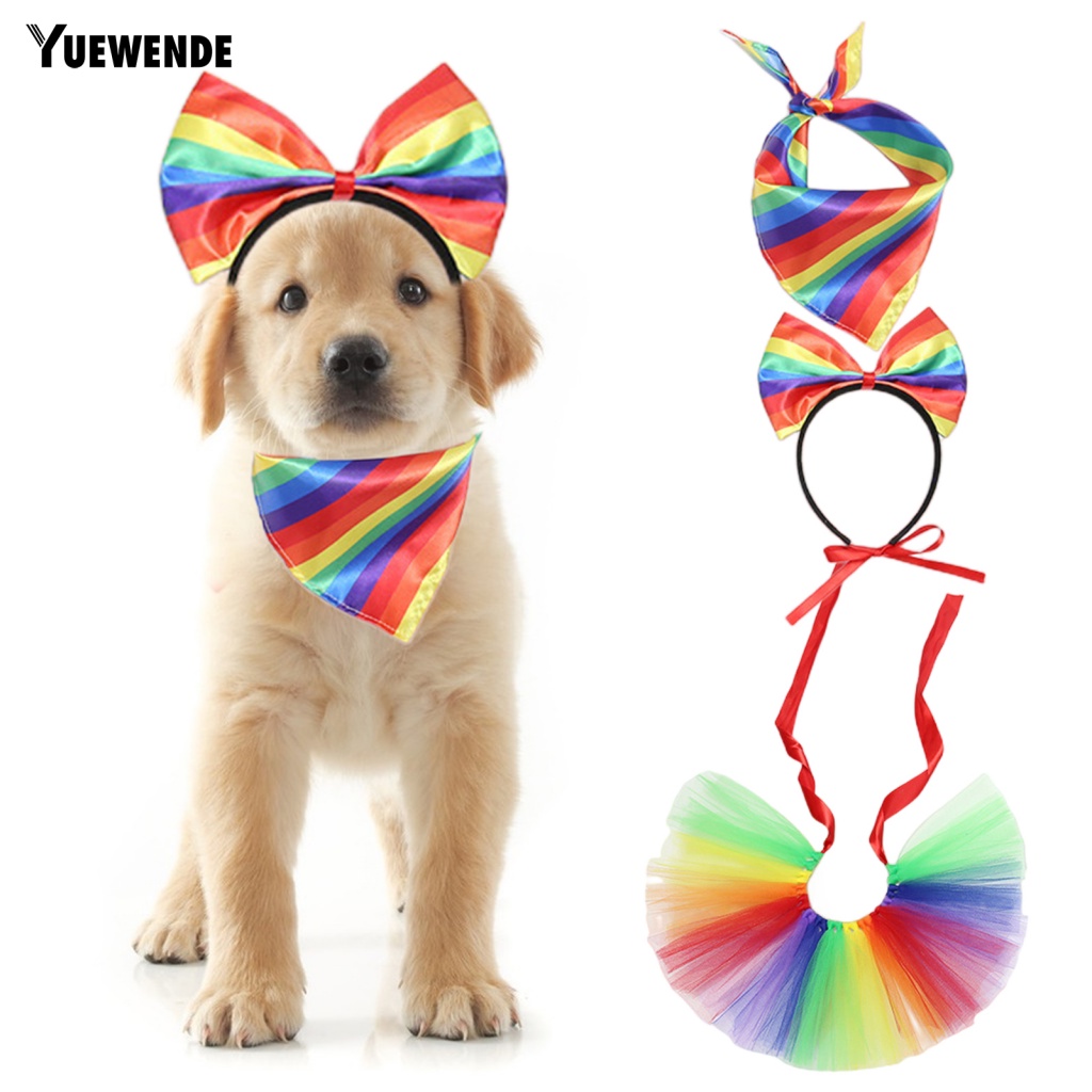 1 Set Đồ 3 Món Bằng Satin Xinh Xắn Cho Thú Cưng