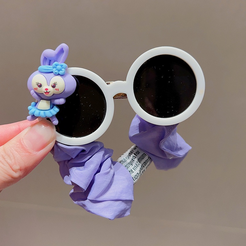 Dây Buộc Tóc Cao Su Co Giãn Gắn Kính Mát Thời Trang Mùa Hè 2023 Dễ Thương Cho Bé Gái