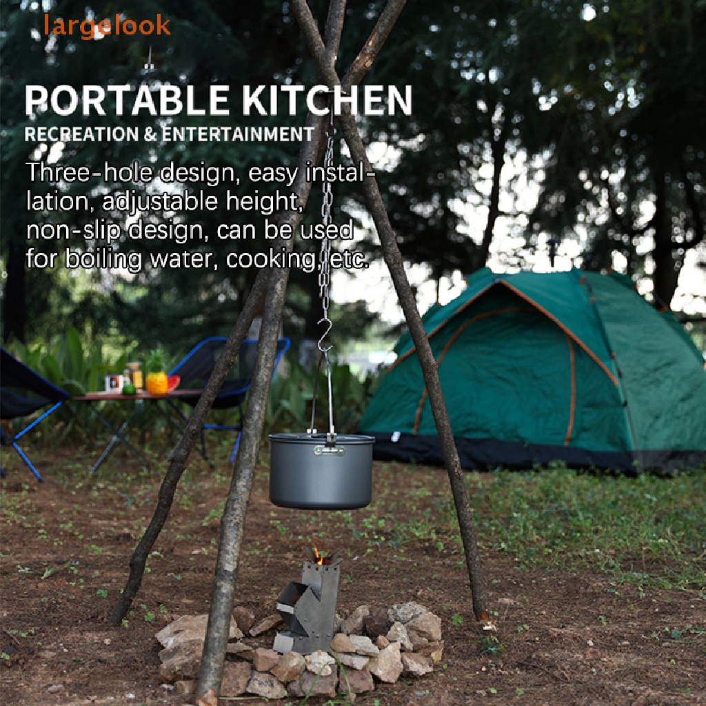 Giá Treo Nồi Nấu Ăn Ba Chân Bằng Thép Không Gỉ Tiện Dụng Khi Đi Cắm Trại
