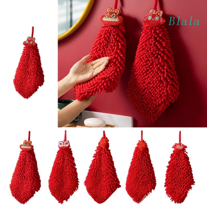 Khăn Lau Tay Dạng Treo Mềm Mại Khô Nhanh Màu Đỏ