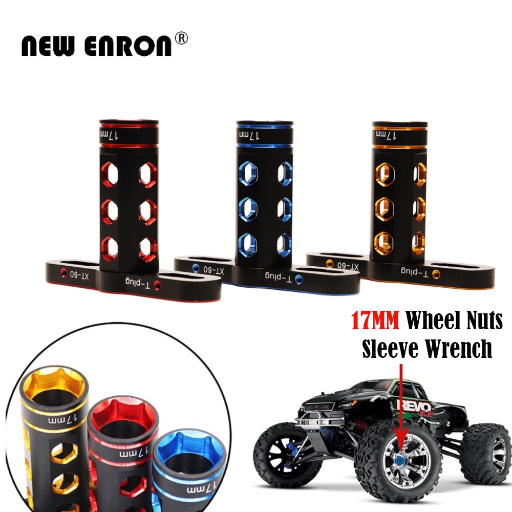 Hợp kim 17MM Tay áo Cờ lê Bánh xe Hex Đai ốc Nút T T-plug XT-60 cho RC Car Tool 1/8 Monster Truck Off-Road Traxxas XMaxx Summit E-Revo ARRMA