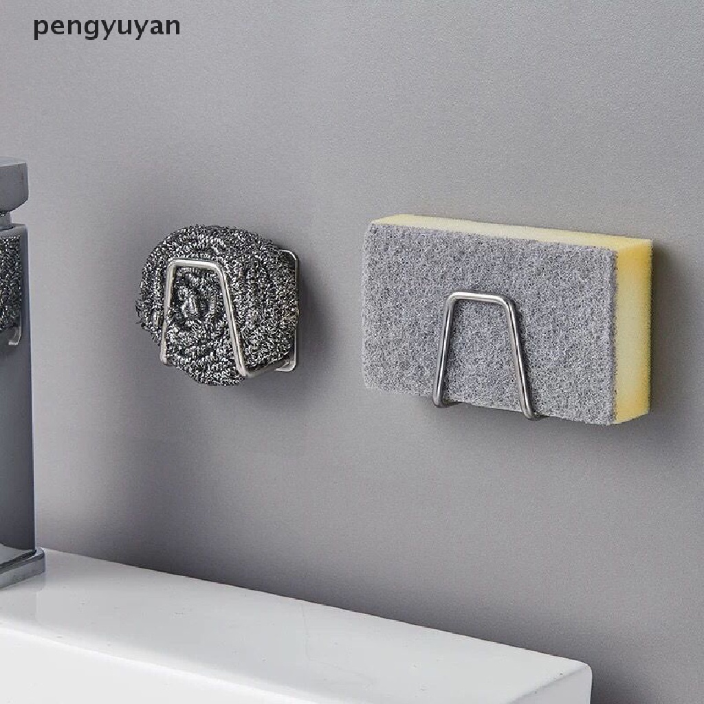 Giá Đỡ Miếng Bọt Biển Rửa Chén Bằng Thép Không Gỉ Tự Dính Dành Cho Bồn Rửa Nhà Bếp