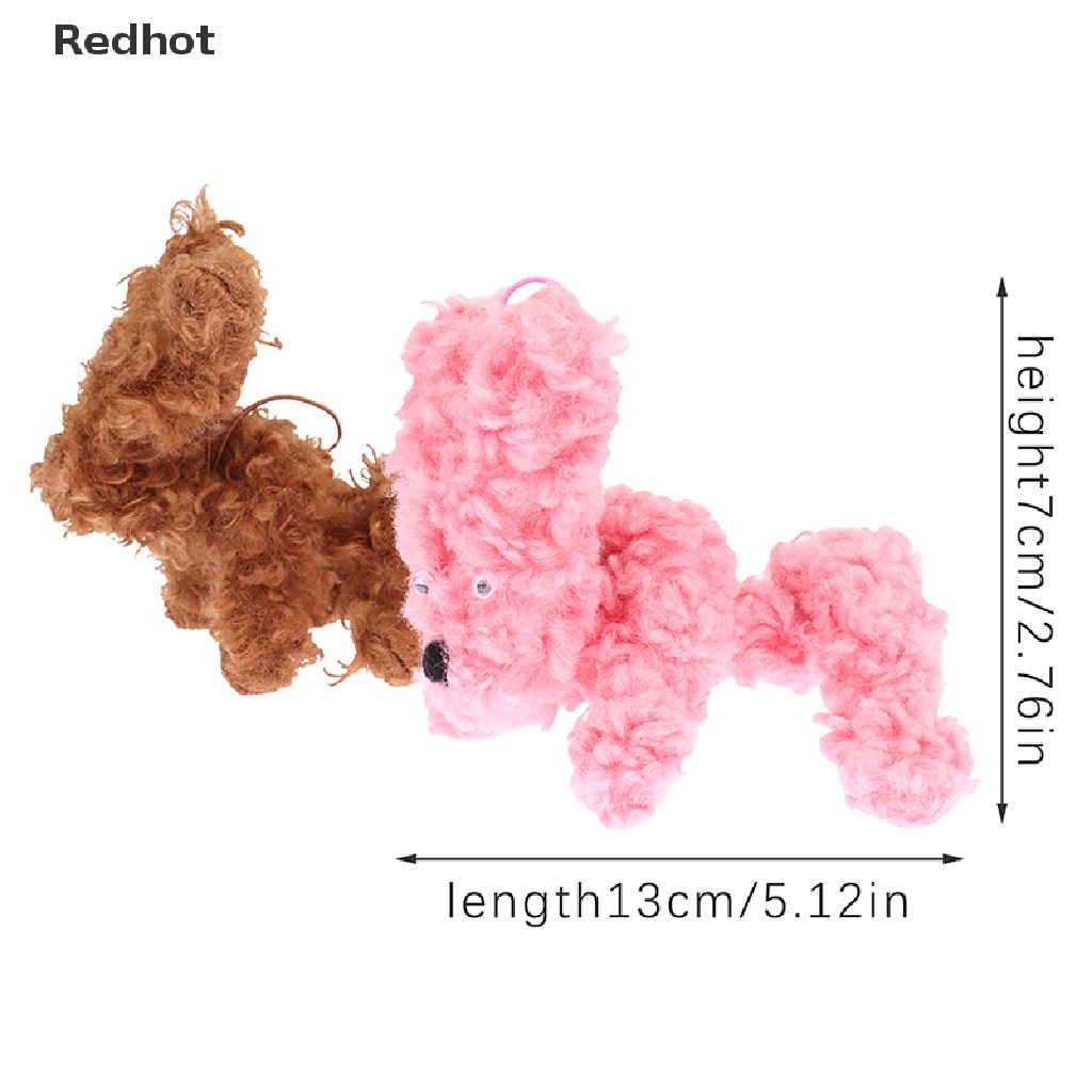 < Redhot > Móc Khóa Vải Canvas Hình Chú Chó Nhồi Bông Hoạt Hình Sáng Tạo