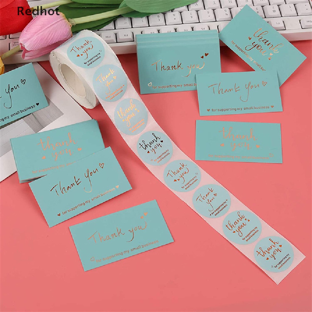 Set 50 Tấm Thẻ Cảm Ơn In Chữ Thank You for Supporg My Small Business