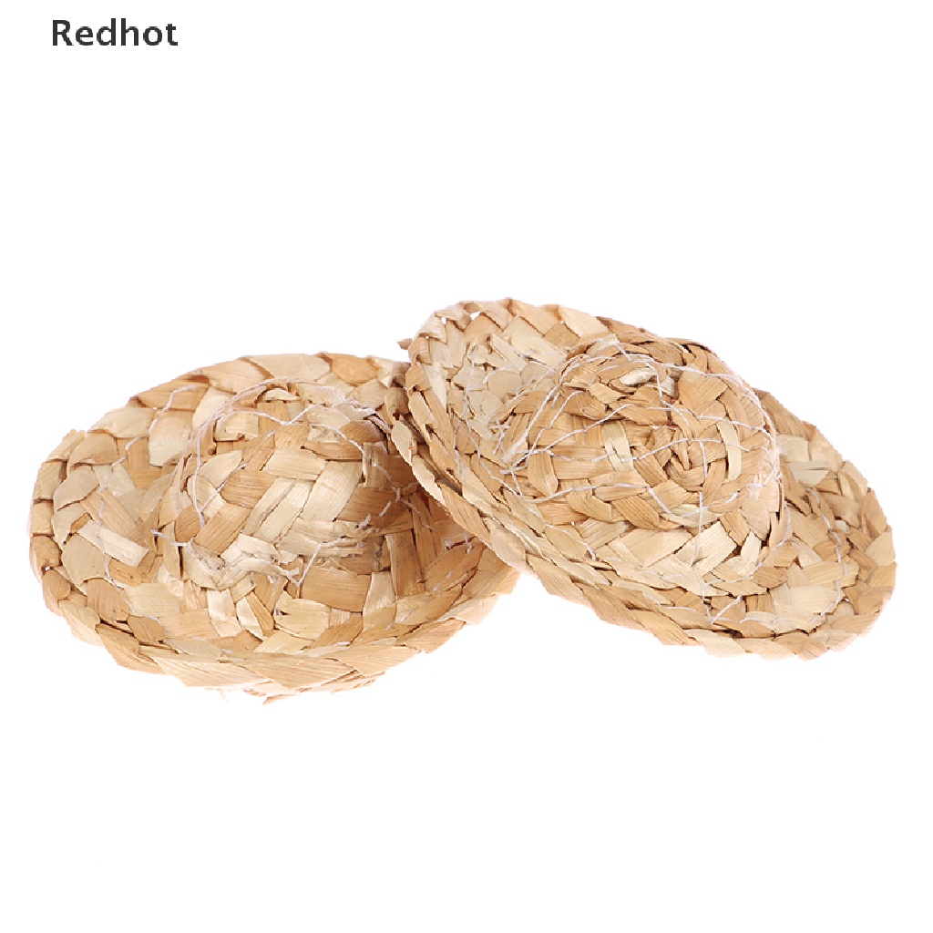 Bộ 2 Nón Rơm Mini 5.5cm Trang Trí Nhà Búp Bê