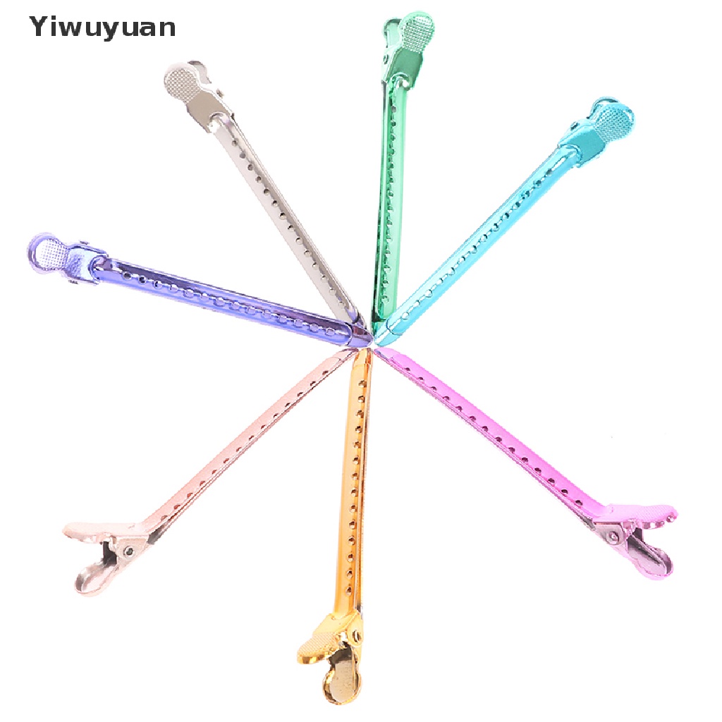 Bộ 6 Kẹp Mỏ Vịt Bằng Kim Loại Chuyên Dụng Cho Salon Làm Tóc