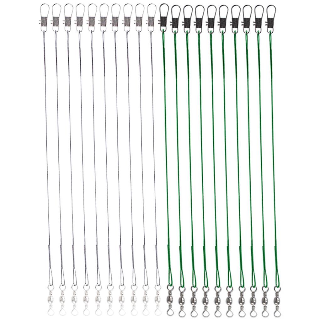 Set 20 Dây Câu Cá 20cm Chống Cắn Có Lõi Xoay