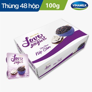 Thùng 48 hộp Sữa chua ăn Vinamilk Nếp cẩm Hộp 100g