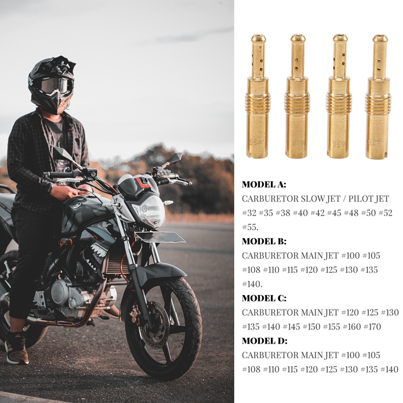 Set 30 Bộ Chế Hòa Khí Chính Và 10 Vòi Phun Chậm Cho PWK Keihin OKO CVK PWM