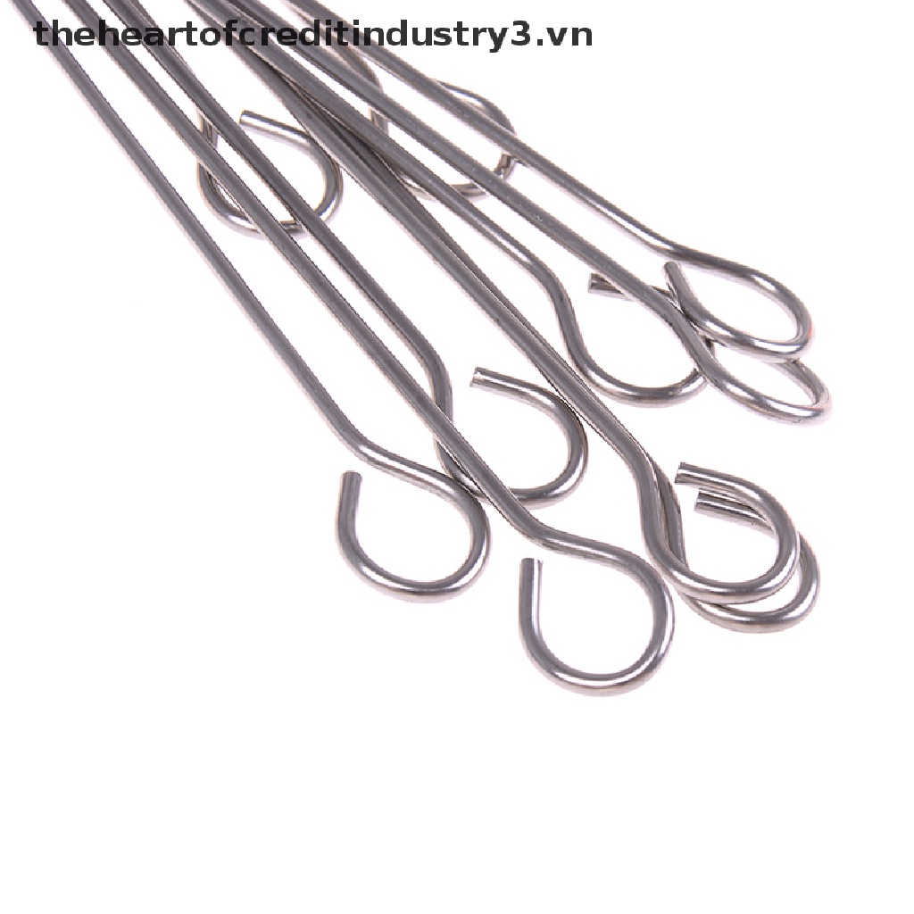 Bộ 10 Xiên Nướng Thịt Hình Tròn Bằng Inox Chuyên Dùng