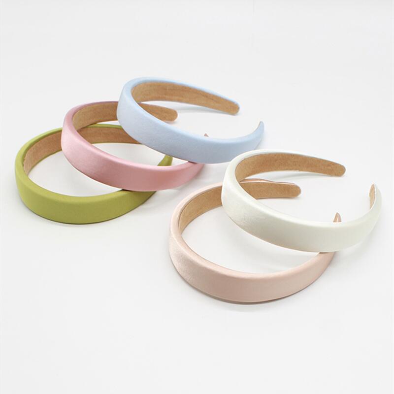 Băng Đô Vải Satin Màu Trơn Thời Trang Hàn Quốc vintage