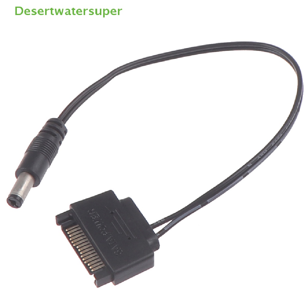 1 Cáp Nguồn SATA Chuyển Đổi Đầu Đực Sang DC 5.5 * 2.1mm 12V 20cm