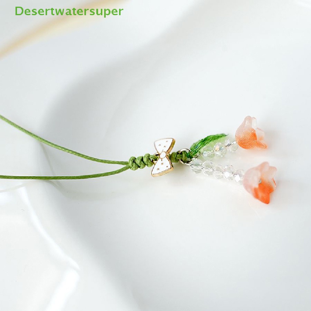 Dsvn Ốp Điện Thoại Hình Hoa Làm Thủ Công Có Dây Đeo Chìa Khóa / Tai Nghe / Xe Hơi