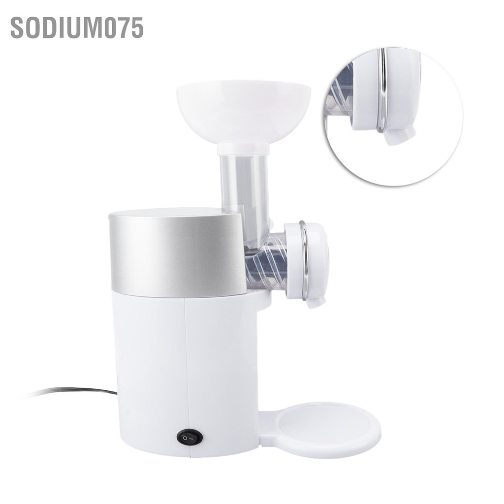 Sodium075 Máy làm trái cây đông lạnh 160W Trang chủ kem dễ dàng sạch tự động Màu trắng cho món tráng miệng
