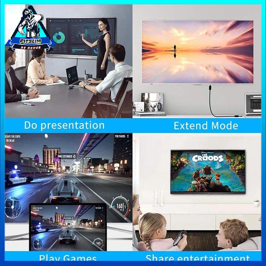 Bộ Chuyển Đổi Màn Hình Vga Sang Hdmi Tương Thích 2 Trong 1 Cáp Âm Thanh Video Độ Nét Cao