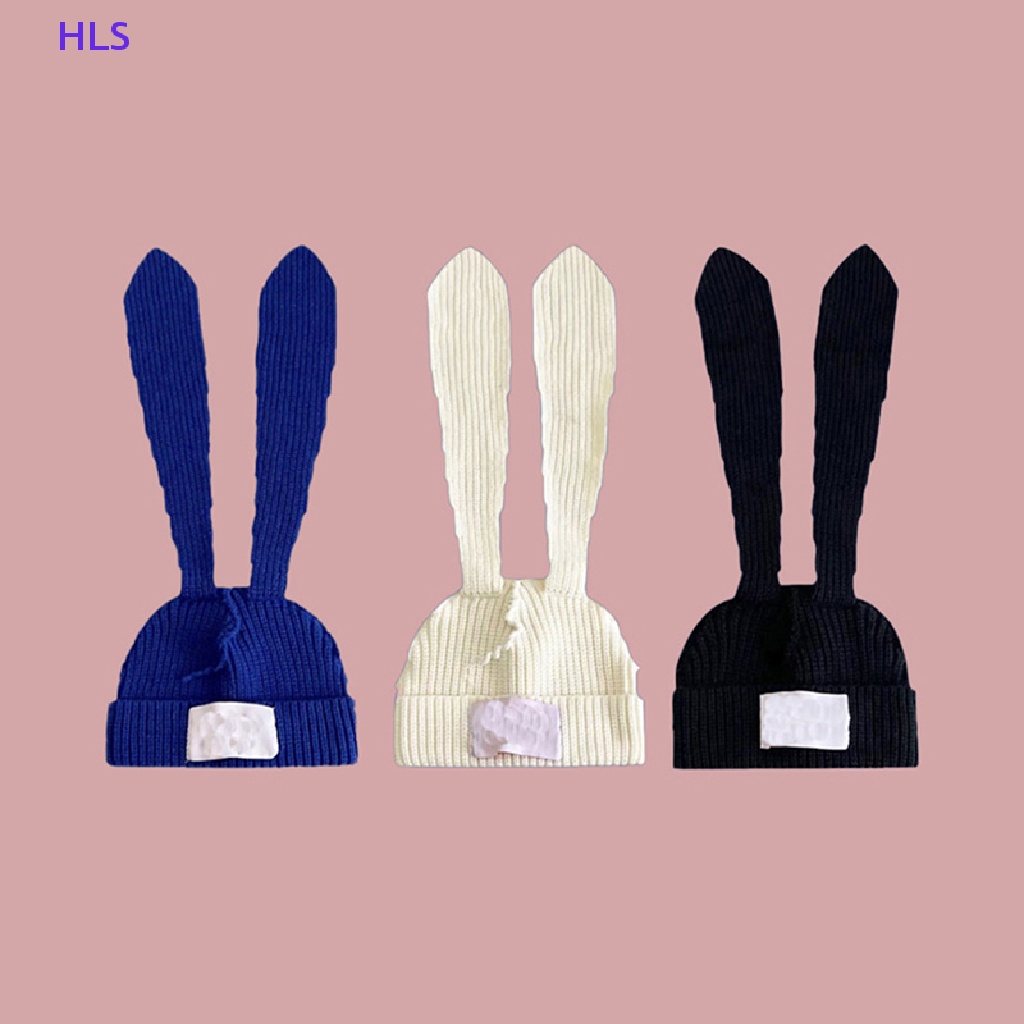 Mũ beanie Dệt Kim Đính Tai Thỏ Dài Dễ Thương Cho Nam Và Nữ