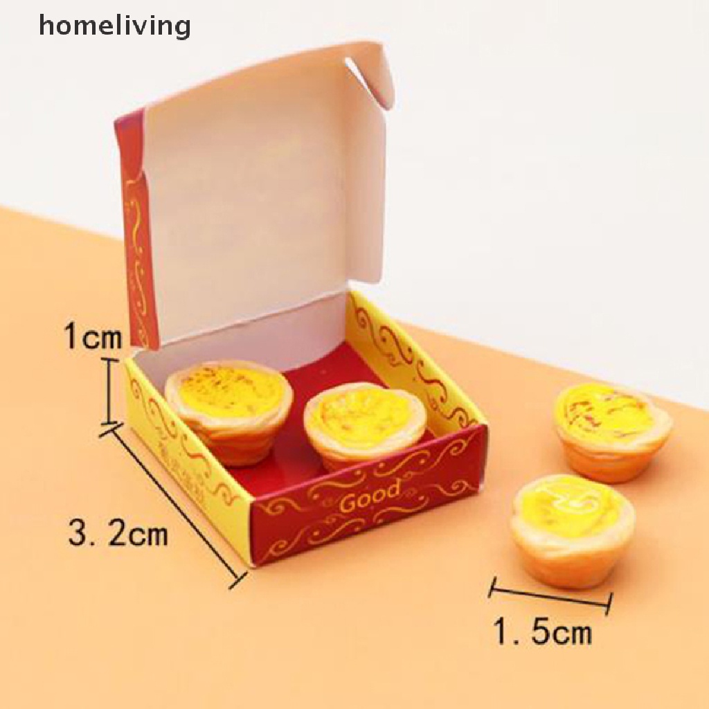 Set 2 Hộp Bánh Trứng Mini Tỉ Lệ 1: 12 Trang Trí Nhà Búp Bê