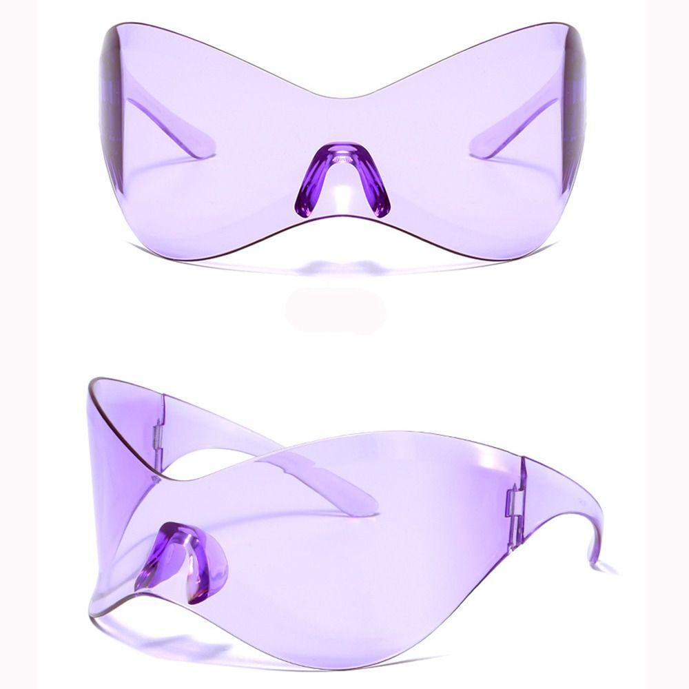 Kính Chống Tia UV400 Tròng To Chống Bức Xạ Phong Cách Punk Hip Hop Thời Trang Cho Nữ