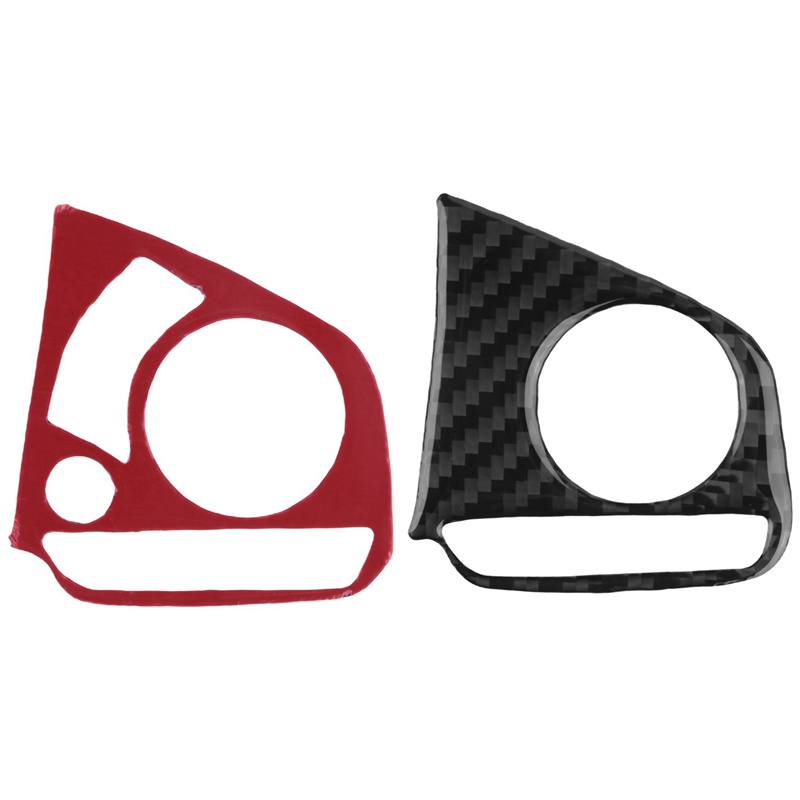 Bộ 3 Viền Sợi Carbon Trang Trí Bảng Điều Khiển Vô Lăng Xe Hơi Honda Civic 2016-2019