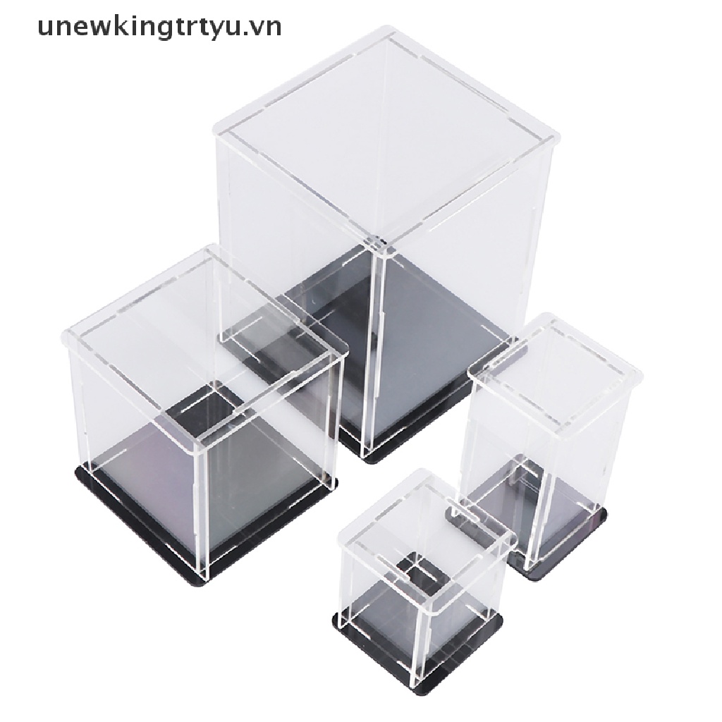 Hộp Đựng Đồ Chơi Khối Lập Phương Bằng Acrylic Trong Suốt Tự Dính Chống Tia UV / Bụi Bẩn