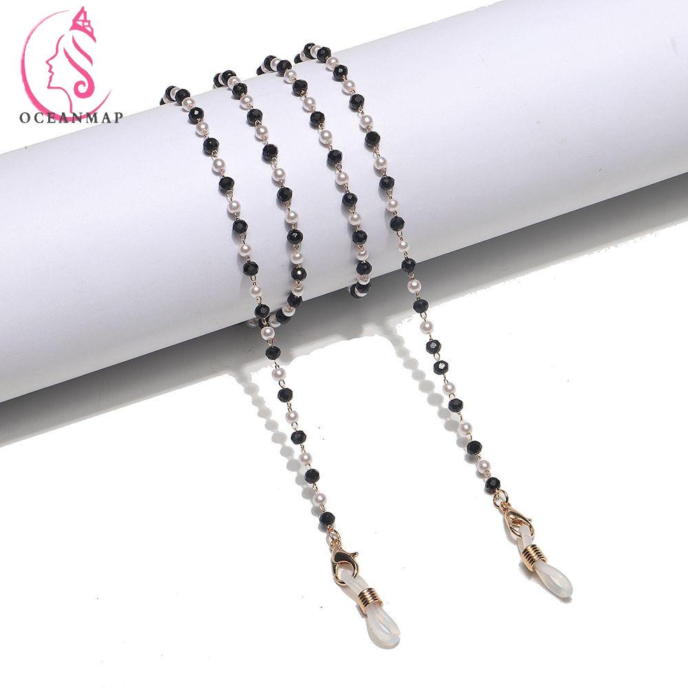 Dây Đeo Mắt Kính Chống Thất Lạc Bằng Hợp Kim Đính Hạt Ngọc Trai Đơn Giản Bảo Vệ Cho Bé