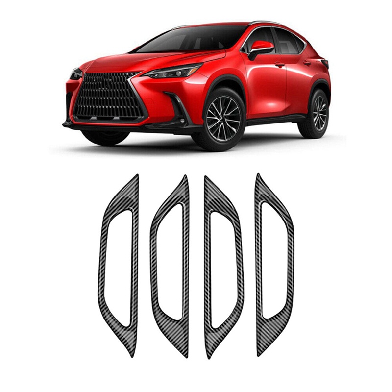 Miếng Dán Trang Trí Tay Nắm Cửa Bên Trong Xe Hơi Bằng ABS Họa Tiết Sợi Carbon Chống Bụi Cho LEXUS NX260 NX350H 2022 2023