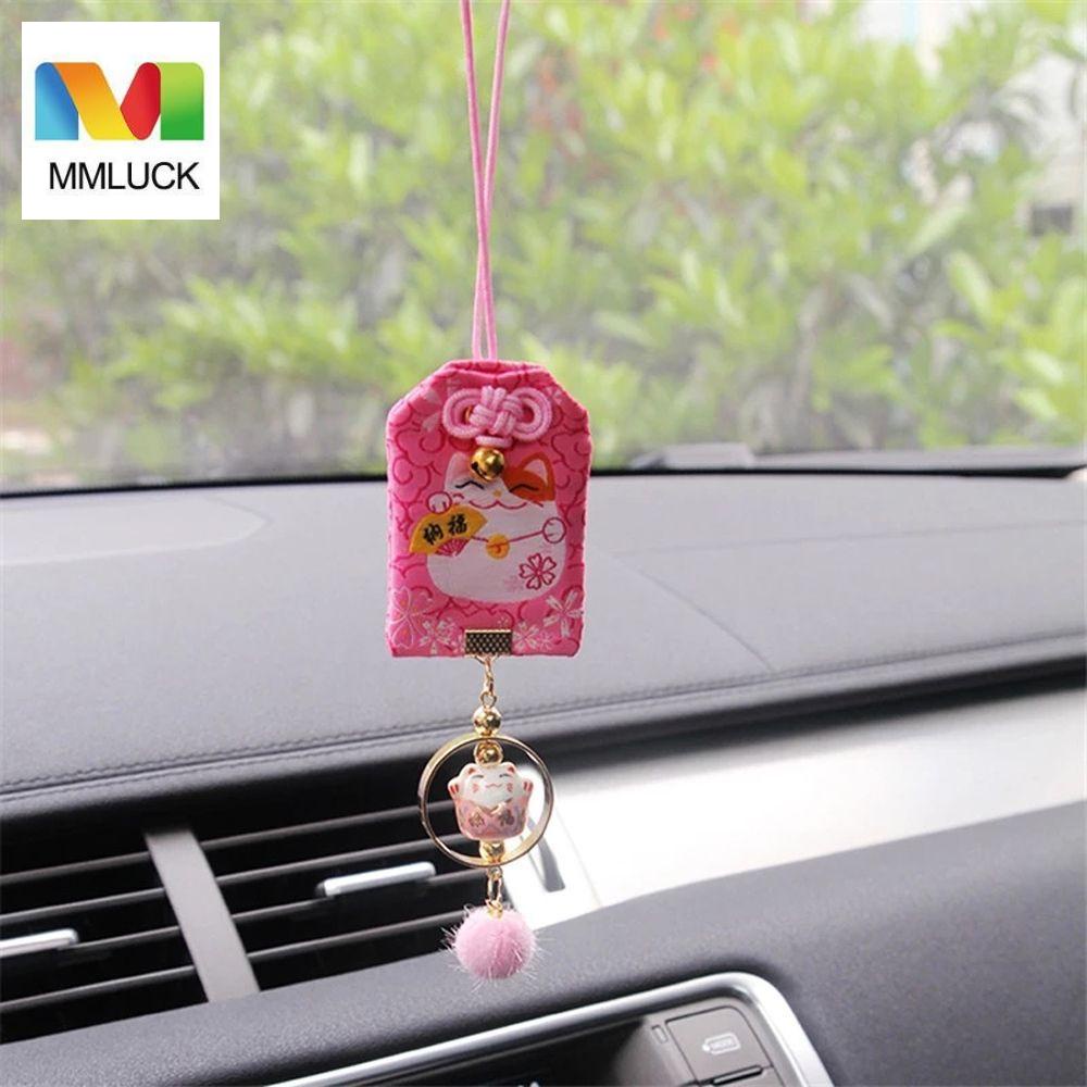 Mmluck Maneki Neko Mặt Dây Chuyền Hình Mèo May Mắn Nhật Bản Trang Trí Xe Hơi
