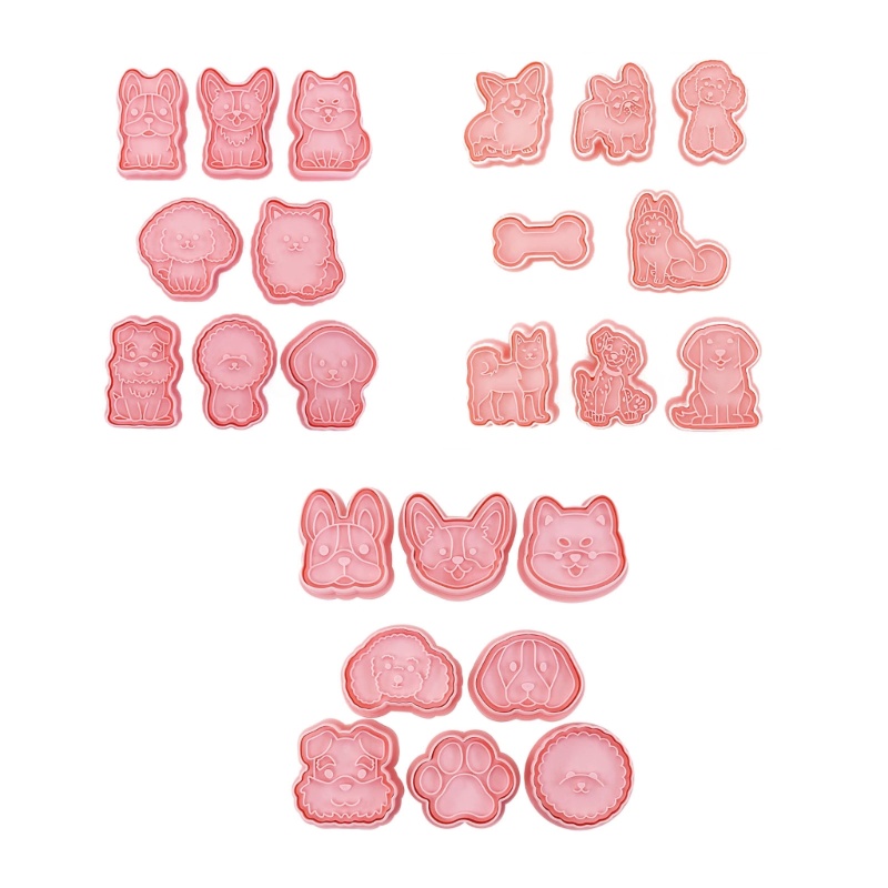 Set 24 Khuôn Nhấn Tạo Hình Trang Trí Bánh Tiện Lợi