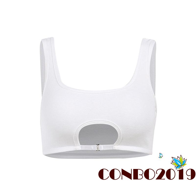 Hgm Áo Hai Dây Cổ Chữ U Màu Trơn Ôm Dáng Mùa Hè Cho Nữ Đi Tiệc Câu Lạc Bộ