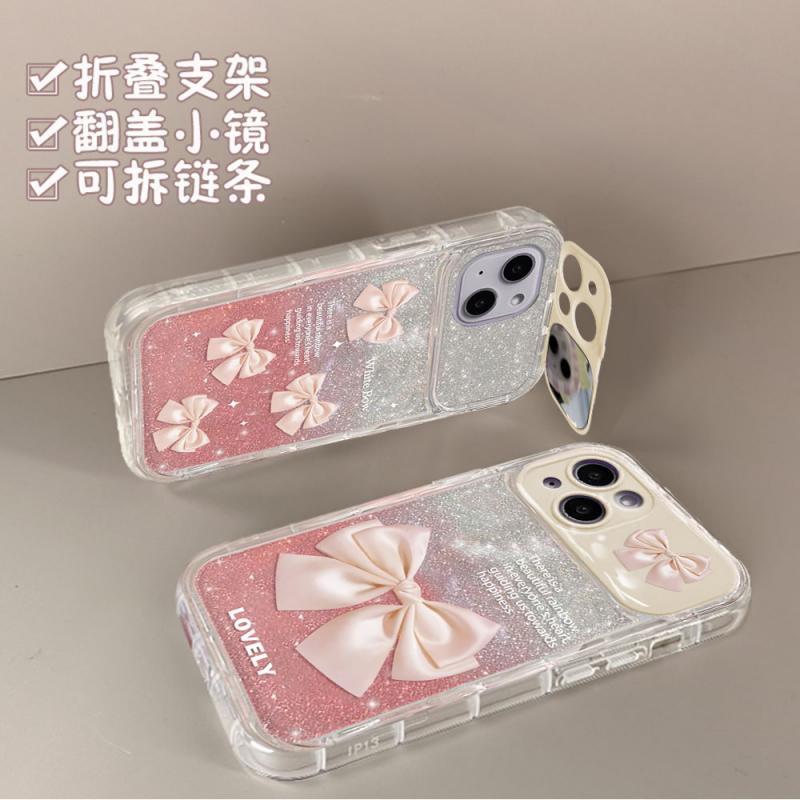 Ốp Điện Thoại Mềm Chống Sốc Có Gương Cho IPhone 12 Pro Max X XR XS Max SE 7 8 Plus 11 Pro Max 13 Pro Max 14 Pro Max