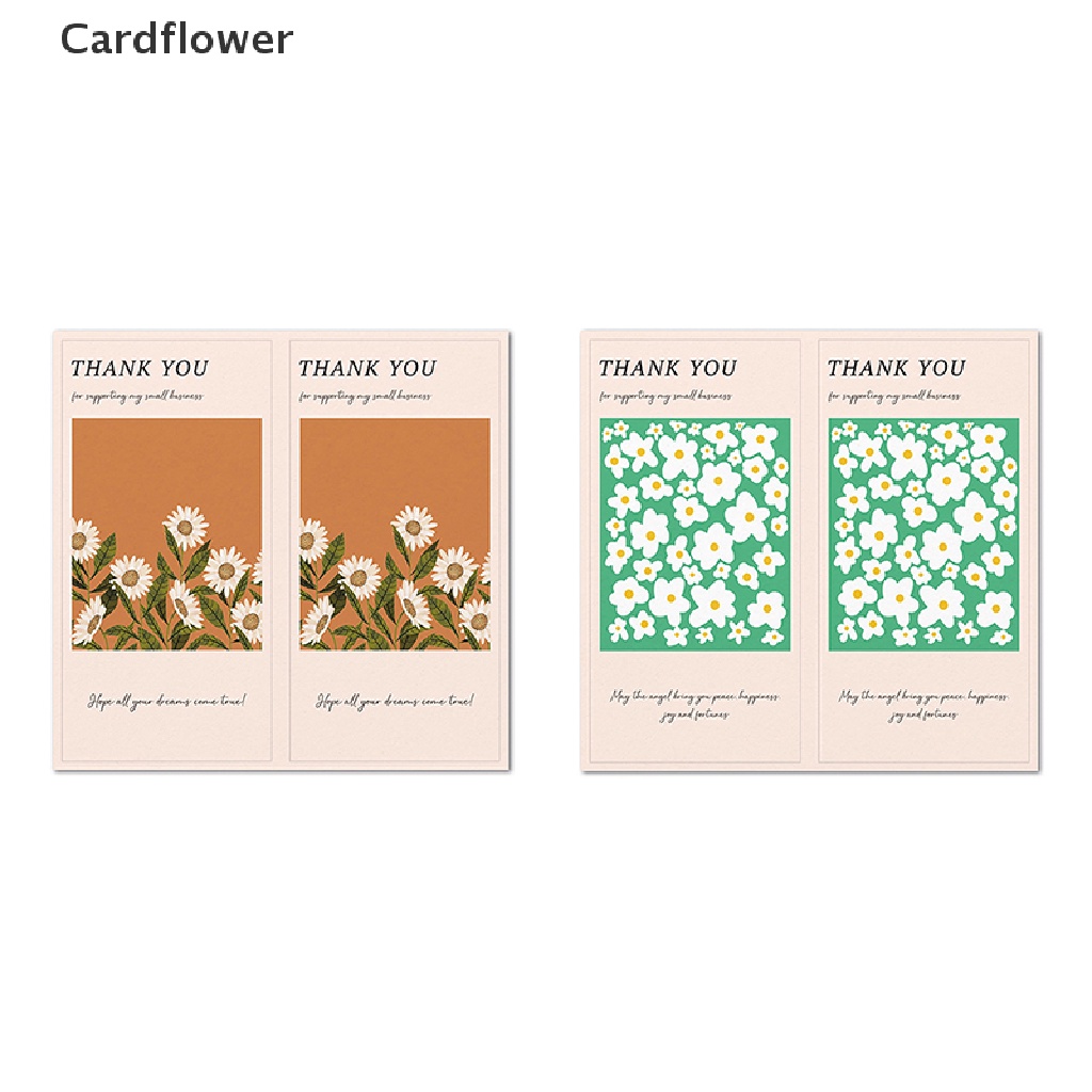 Bộ 50 Miếng Dán Niêm Phong Bao Bì Thực Phẩm In Chữ Thank You Và Hoa