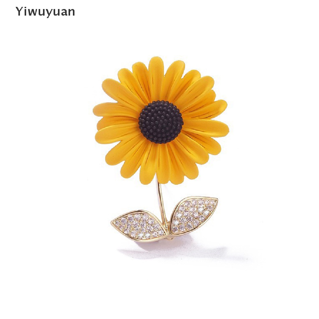 < Yiwuyuan > Ghim Cài Áo Hình Hoa Hướng Dương Tráng Men Unisex Làm Đẹp Văn Phòng Bán Chạy