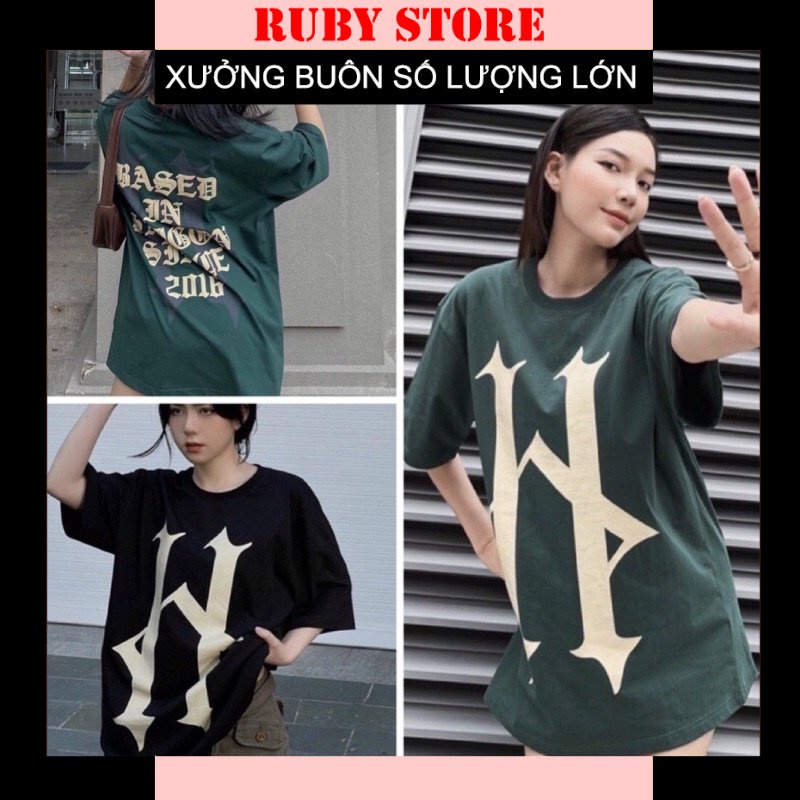 Áo Thun Tay Lỡ Unisex H.A.D.E.S H màu XANH/ĐEN Nam Nữ Unisex❤️Áo Phông Cổ Tròn Form Rộng Chất Cotton Khô 3158