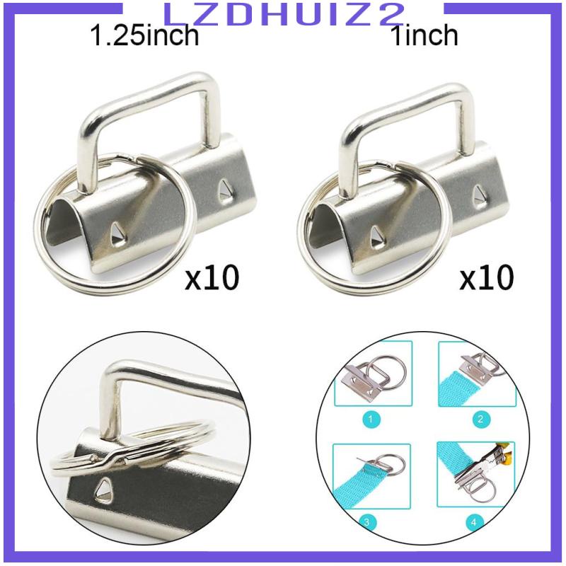 Bộ 10 Móc Khóa Bằng Kim Loại Có Móc Khóa Tiện Dụng