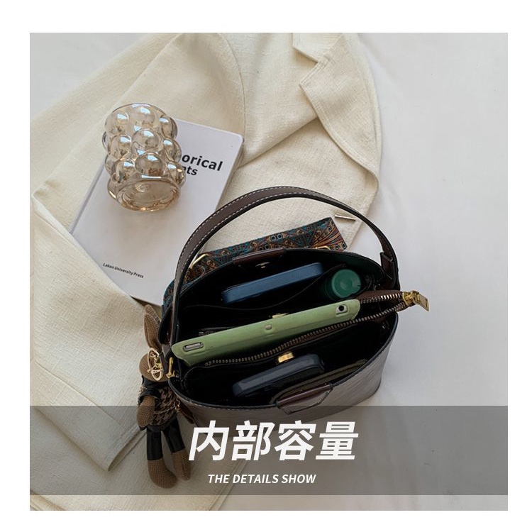 Túi Xách Bucket Cỡ Lớn Phong Cách Retro Thời Trang