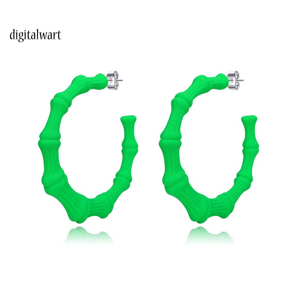 Kỹ Thuật Số| 1 Đôi Bông Tai Hình Chữ C Bằng Tre Chống Phai Màu