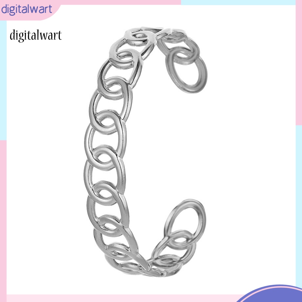 Kỹ Thuật Số| Vòng Đeo Tay Dạng Hở Bằng Thép Không Gỉ Hình Chữ C Phong Cách Pháp Cổ Điển Dành Cho Nữ