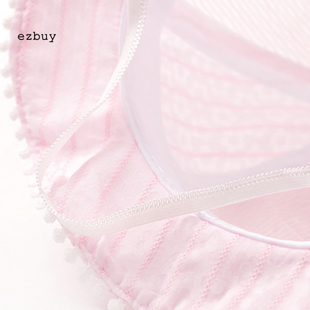 Nón Tai Bèo Chống Nắng Thoáng Khí Thêu Họa Tiết Xinh Xắn Cho Bé