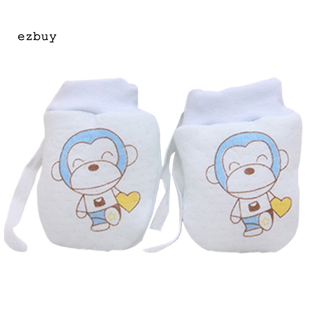 1 Đôi Găng Tay Thiết Kế Dây Rút Bảo Vệ Mặt Giữ Ấm Chống Trầy Xước Có Thể Điều Chỉnh Cho Bé