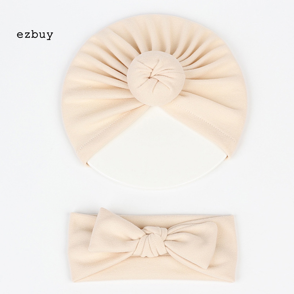 1 Bộ Mũ Vải Chống Mòn Thoải Mái Đính Nơ Thời Trang Mùa Thu Cho Bé Sơ Sinh