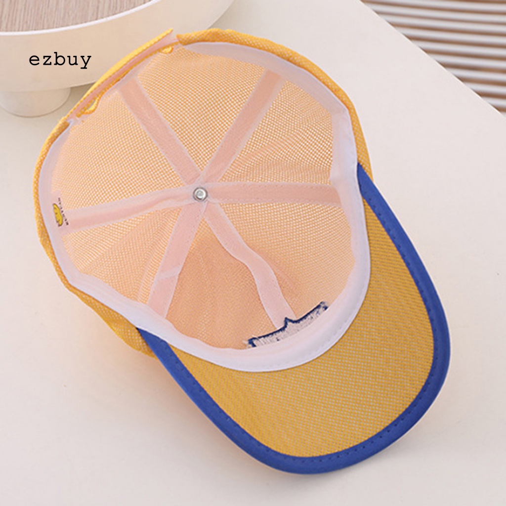 [EY] Mũ Lưỡi Trai Thoáng Khí Có Lỗ Thông Hơi Họa Tiết Kẻ Sọc Cho Bé Gái