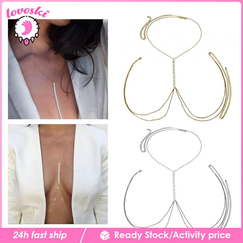 [Lovoski] Bikini Mắt Xích Đeo Thắt Lưng Sáng Bóng Có Thể Điều Chỉnh Cho Tiệc Tùng